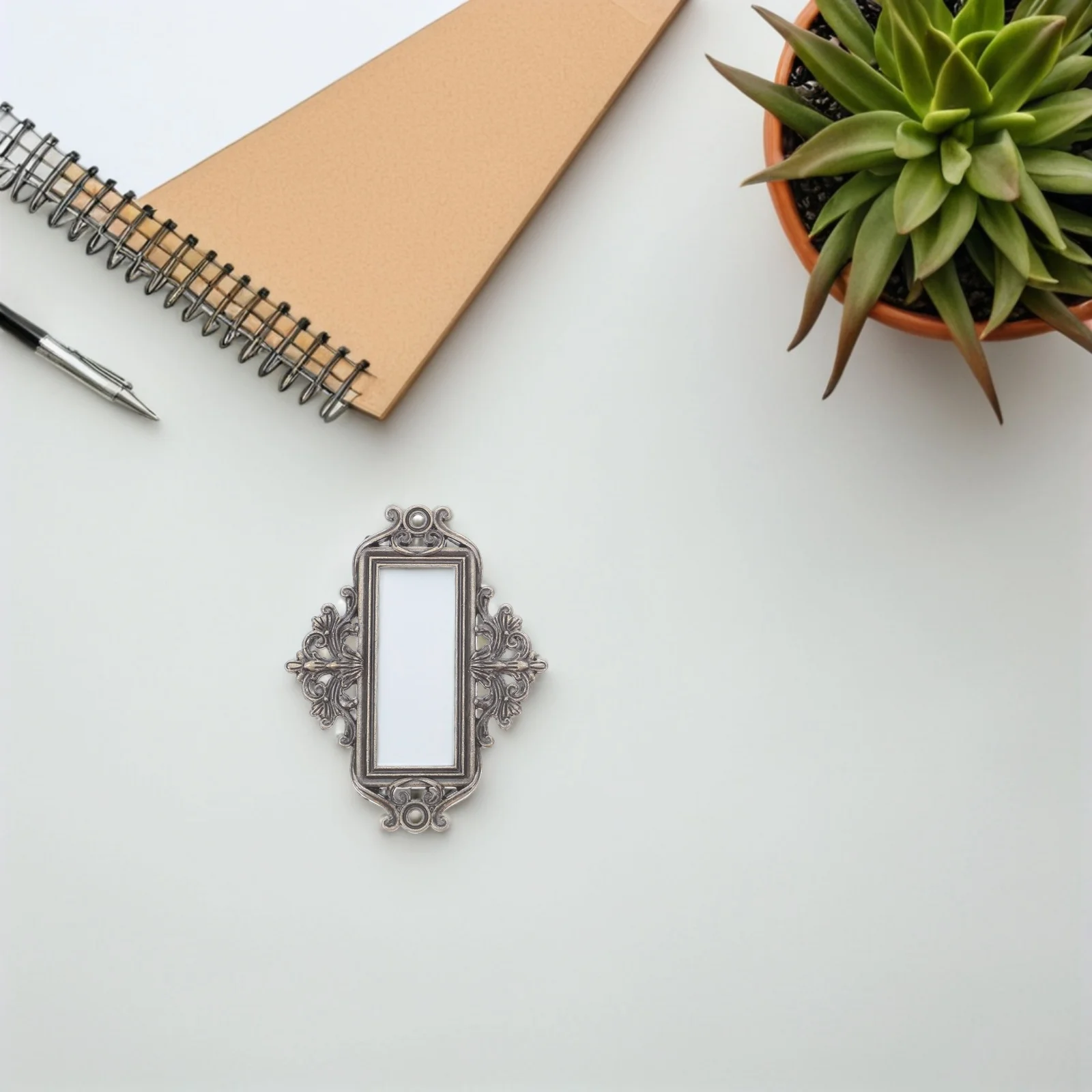 24Pcs Metal Name Card Holder Vintage Cabinet Label Frame for Drawer Box File Organizer Office Apothecary Hardware Accessory