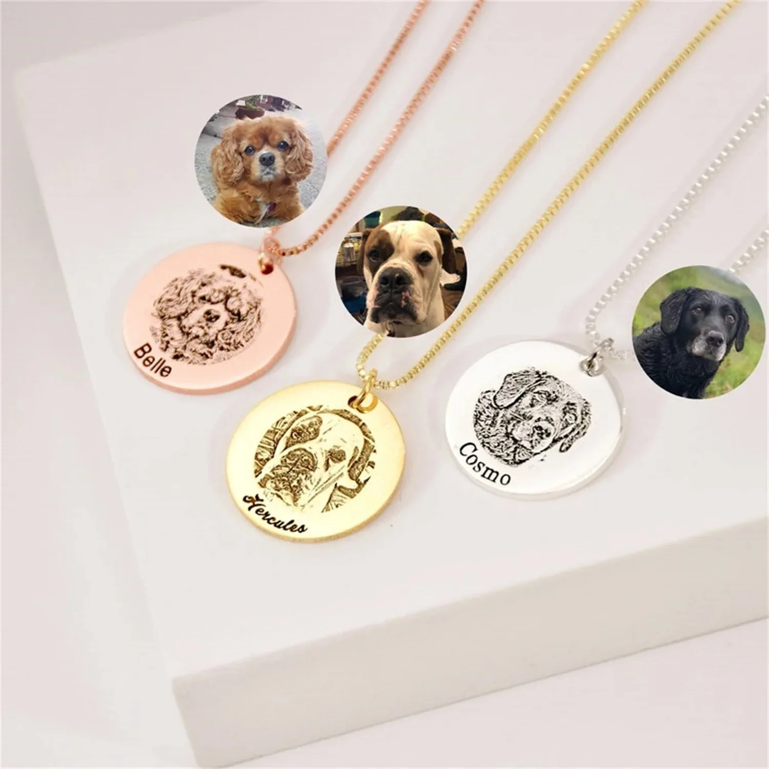 

Personalized Gifts for Mom Dog Mom Custom Dog Portrait Necklace Personalized Pet Portrait Necklace Memorial Gift Dog Custom Gift