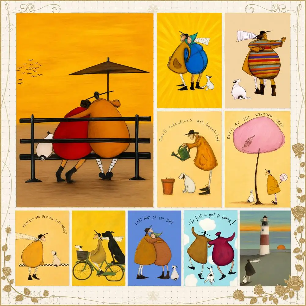Artist S-Sam Toft Whimsical Art Poster Wall Art Bedroom Living Room Dorm Bar Cafe Gym Studio Home Decor Gifts