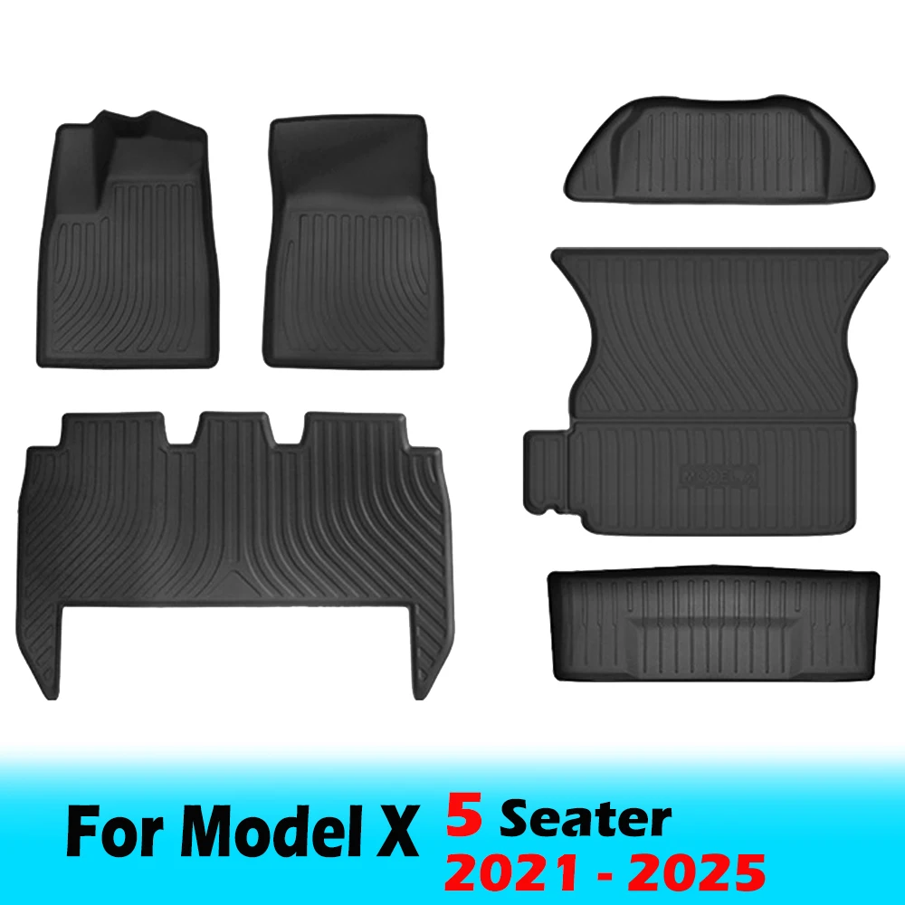 BEVO Vloermatten voor Tesla Model X 5 6 7-zits 2024 2023-2016 All Weather Waterdichte Cargo Frunk kofferbak Matten Liners Accessoires