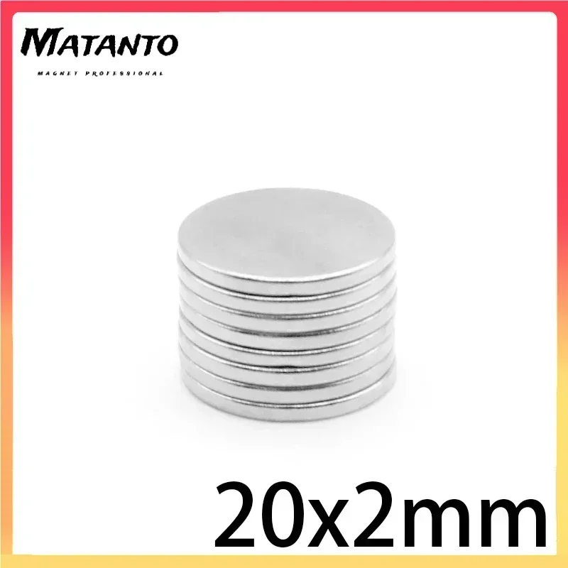 

5/10/15/20/30/50PCS 20x2 mm Round Search Magnet N35 Permanent Neodymium Magnets Disc 20x2mm Rare Earth Magnet Strong 20*2