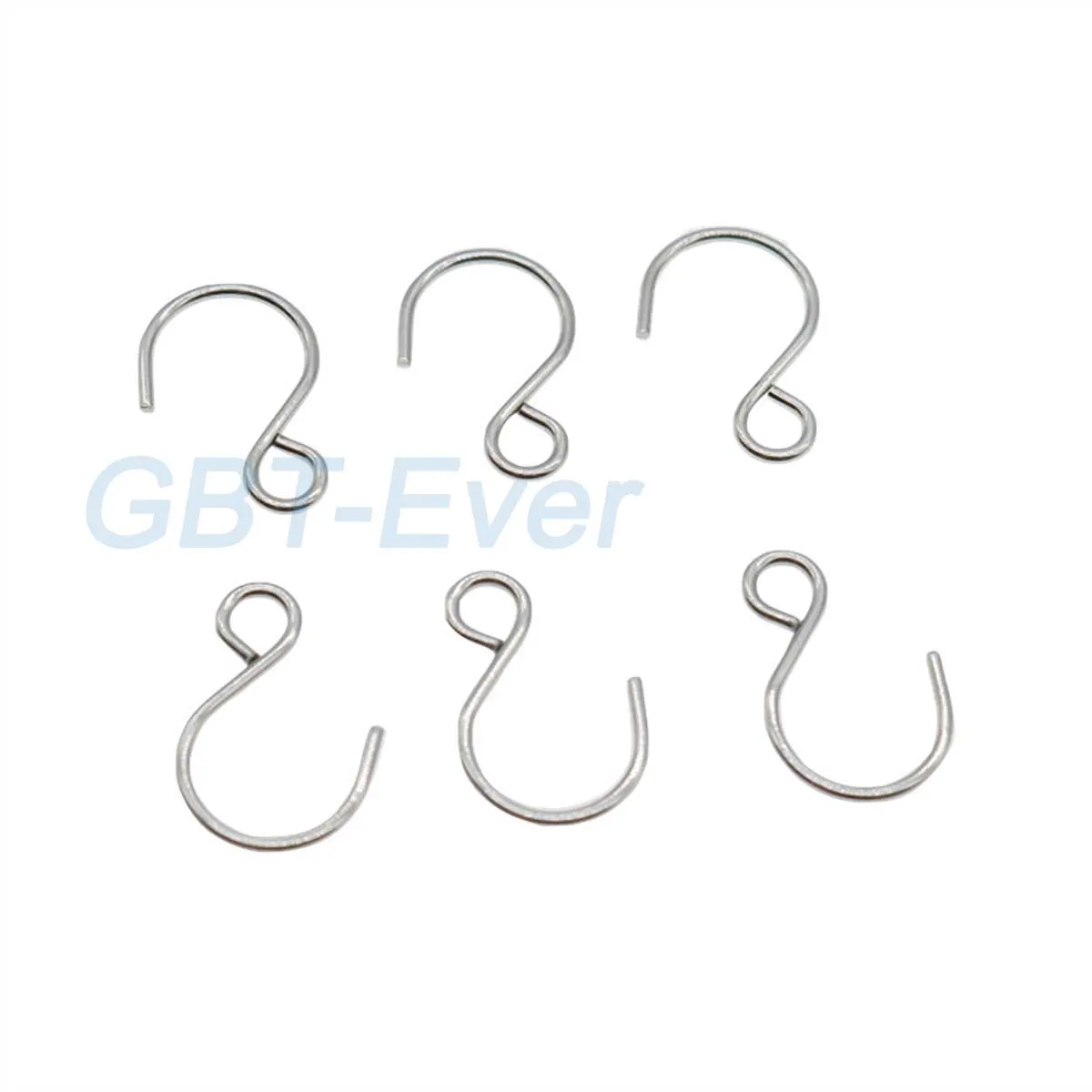 30Pcs 1X21mm 1.3X22mm Stainless Steel Small S-Shape Hooks for Crane Crane Toy Model Hook Assembly Diy Curtain Special Hooks