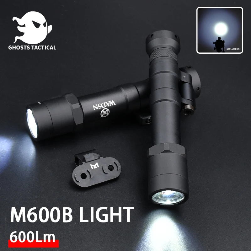 

Tactical Wadsn M600 M600B Scout Flashlight Hunting Softair Mount Weapon Lamp Gun Light Lanterna LED For 20mm Picatinny Rail