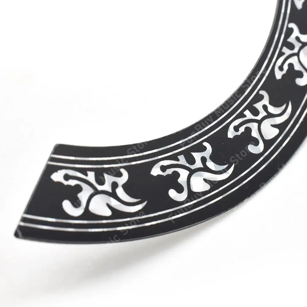 92mm 104mm Hard PVC Guitar Circle Sound Hole Rosette Inlay Sticker for Acoustic Guitars Decal Accessories