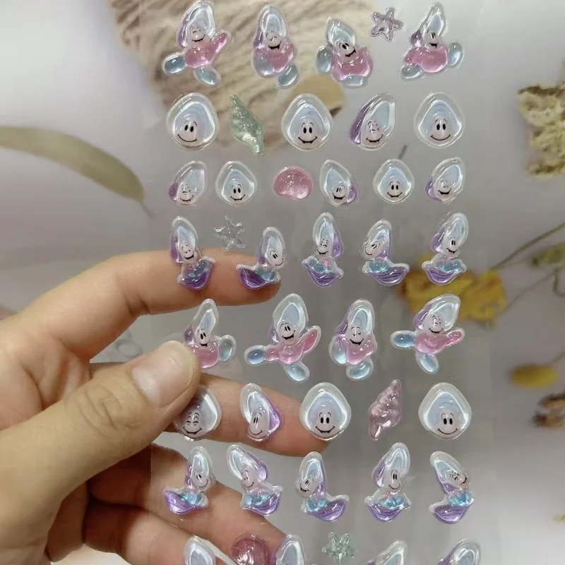 ديزني ويني ذا بوه حورية البحر الأميرة ملصق ثلاثية الأبعاد الإغاثة الكرتون ملصق Diy بها بنفسك قضية الهاتف المحمول Ccd الديكور مكافأة ملصق #6