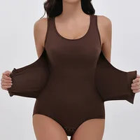 New Bodysuit Shapewear with Zipper Belt Women Tummy Control Fajas Body Shaper Waist Trainer Slimming Cincher Corset Tops 3