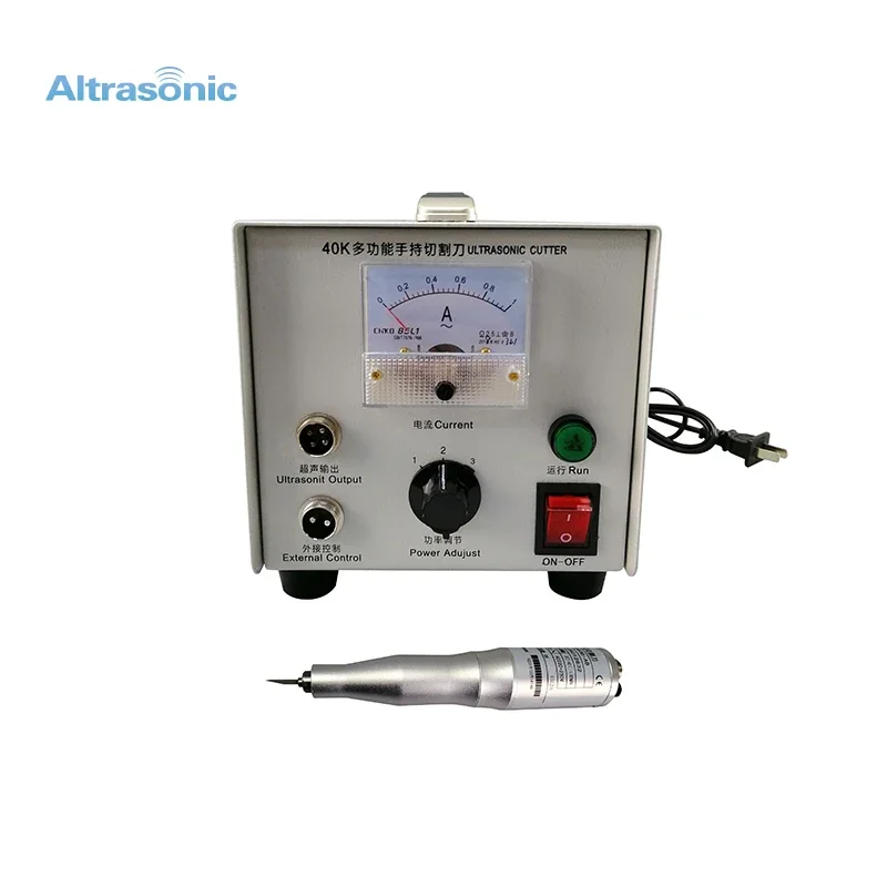 

Good Quality HS-C40 Ultrasonic Cutting Machine For Fabrics With 40khz Analog Generator And 40khz 100w Ultrasonic Transducer