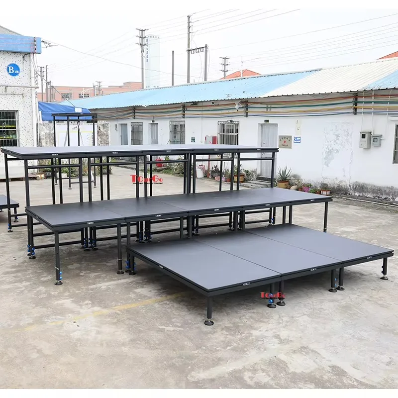 Portable Adjustable Height Light Weight Concert Wedding Outdoor Portable Aluminum Event Stage Platform