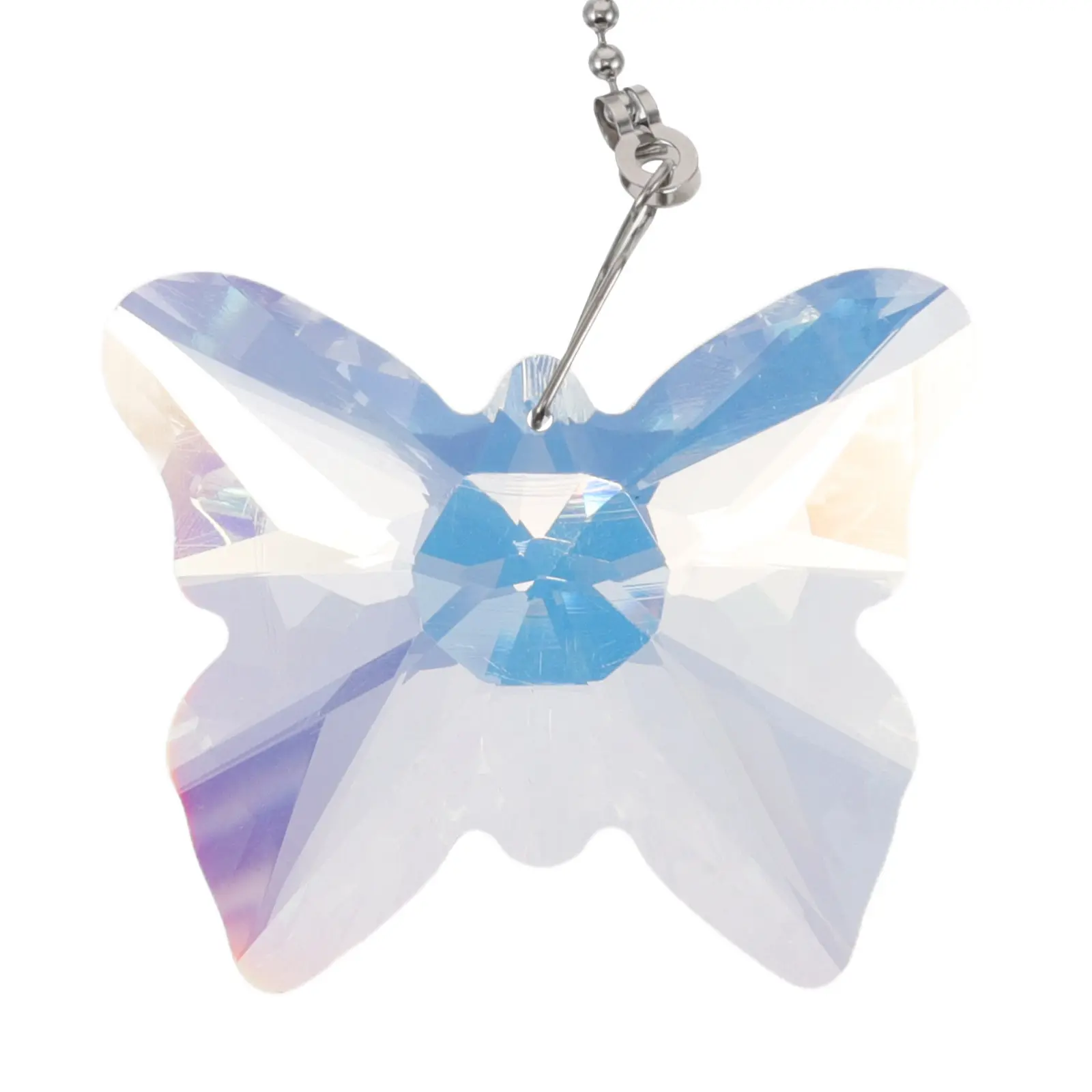 4Pcs Crystal Ceiling Fan Pull Chain Extension Butterfly Pendant Sun Catcher Decorative Light Cord Pendant Pull Chain