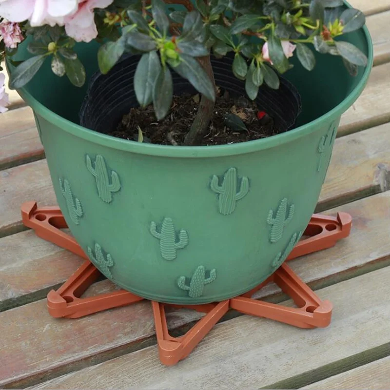 Flower pot stand for ventilation, prevents root rot, elevates flower pots, ideal for green plants, gardens and succulent potted