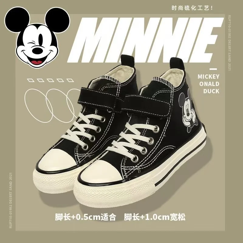 Mickey Mouse black pink real photo drop shipping Girls' Small Fashion Children's Cartoon kids child skate women causel shoes