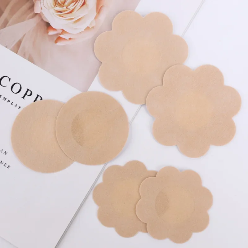 Nipple Cover Sticker Lady Disposable Pasties Piece Breast Petal Self-adhesive Invisible Chest Bra Padding Patch Intimates