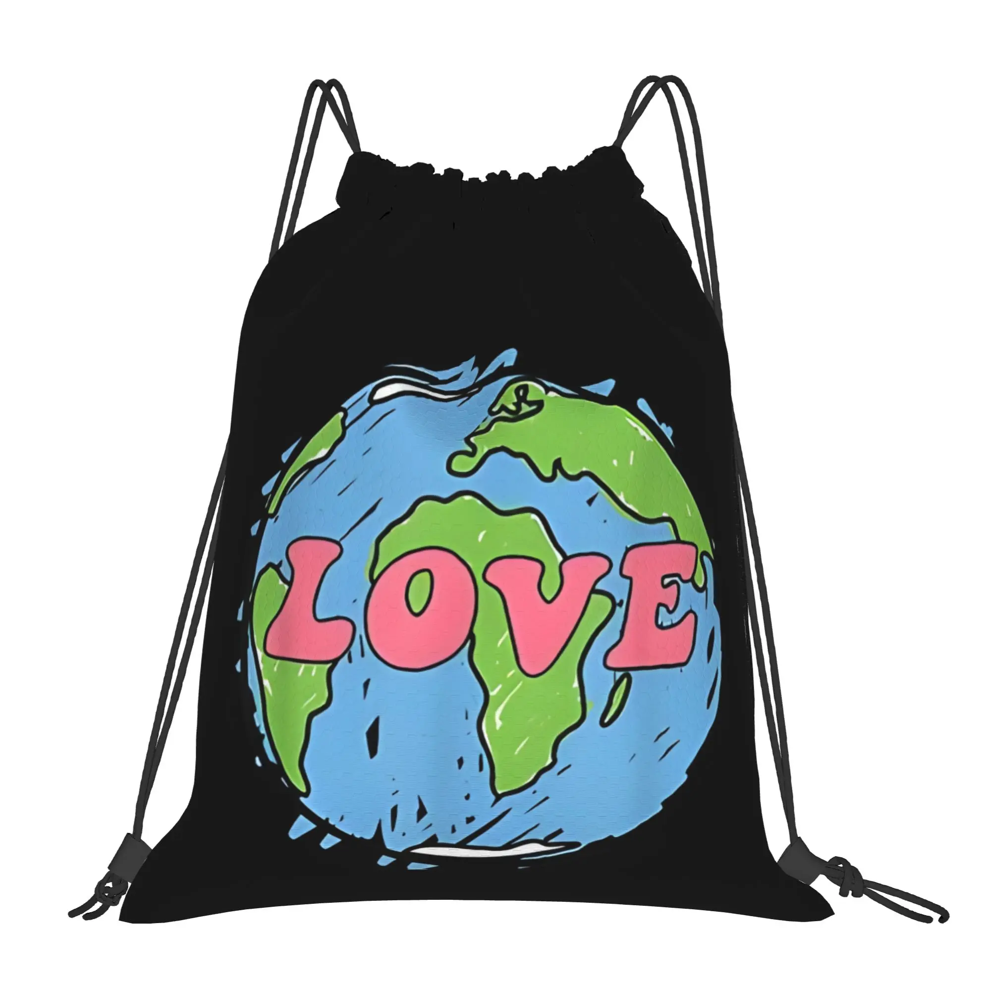 Earth Day   LOVE The Earth For Women Girls Or Her  Drawstring Bags Hiking Unisex Storage Organize Bundle Pocket Rope Bag