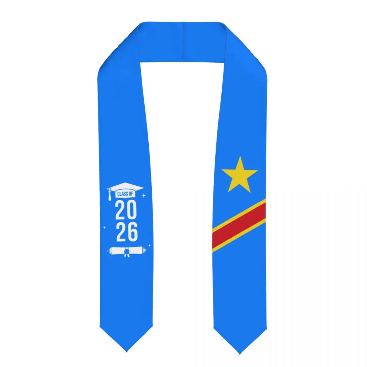 

Class Of 2026 Democratic Republic Of Congo Flag Graduation Stole Sash Scarf For International Students Proud 183CM Long