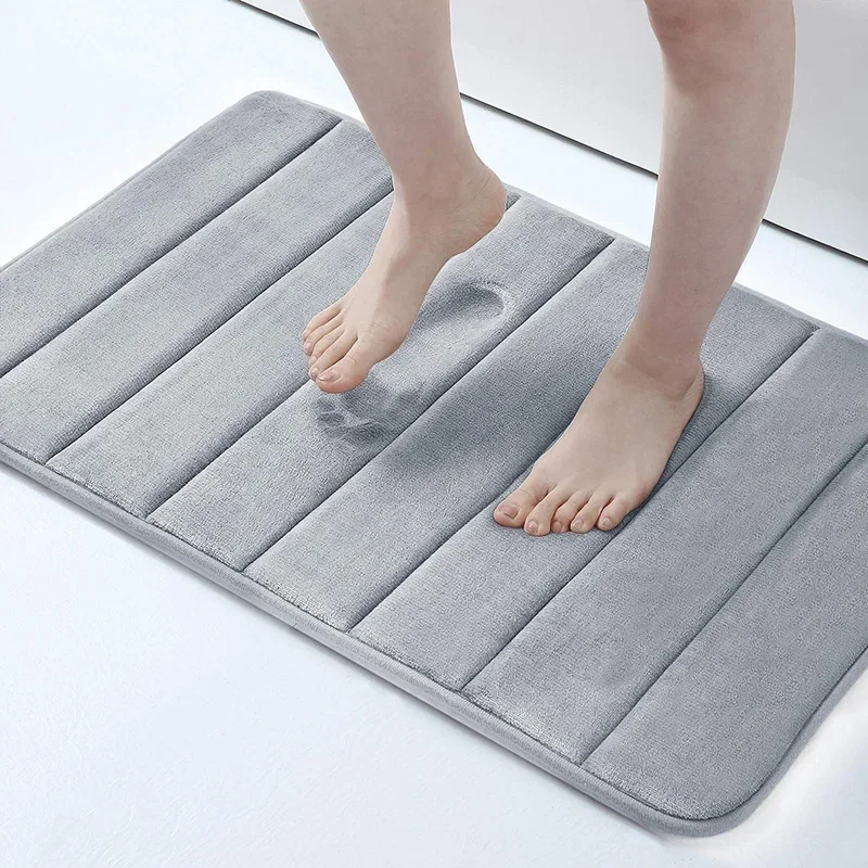 10 Colors Home Bath Mat Super Absorbent Bathroom Carpets Rugs Soft Memory Foam Floor Bedroom Toilet Floor Shower Rug Decor