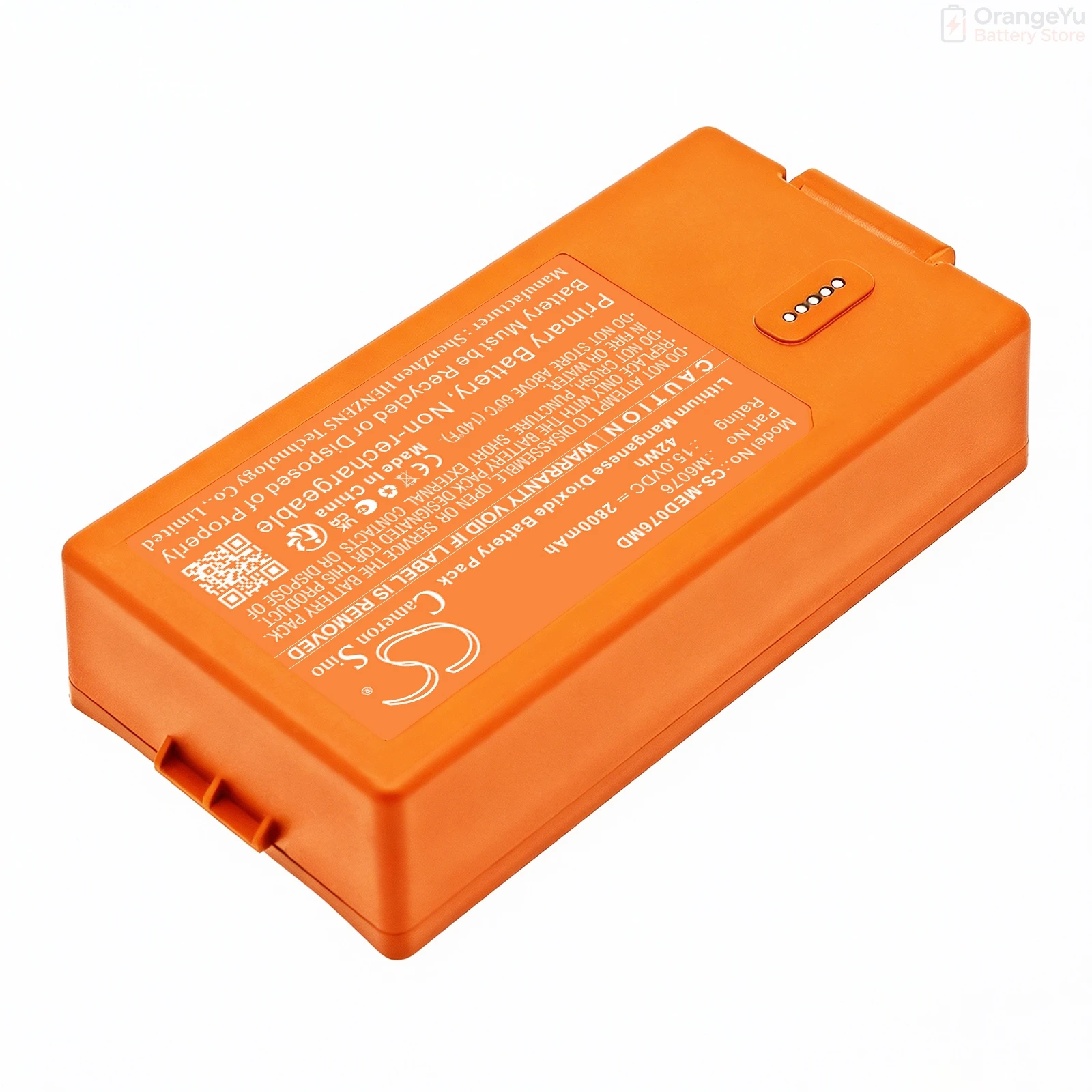 Replacement 15.0V 2800mAh Medical Li-ion Battery for Medical Econet ECO-AED Semi ECO-AED Auto M6076 M6076-1 M6076-2
