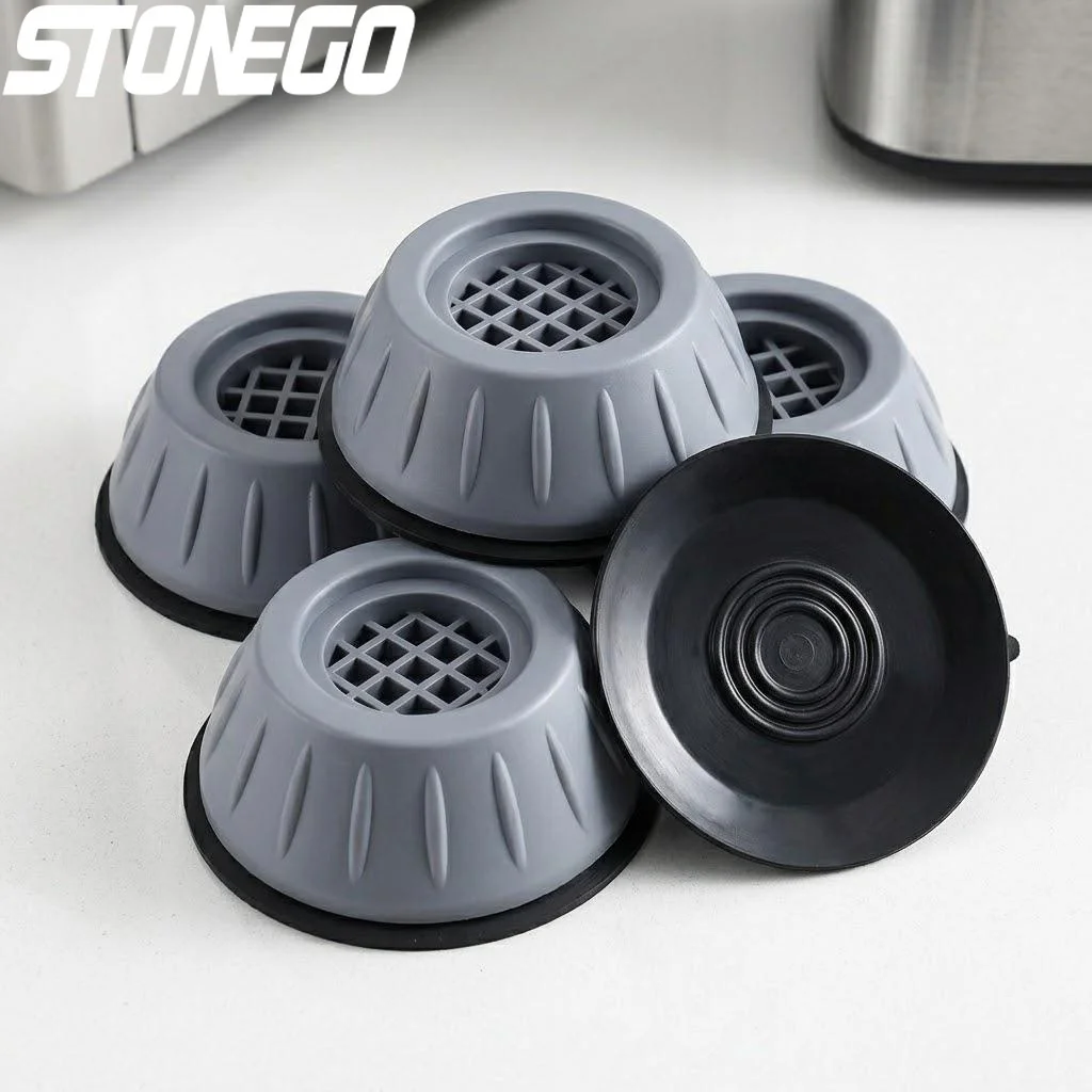 Universal Anti Vibration Feet Pads Plastic Rubber Mat Slip Stop Silent Washer Fridge Support Dampers Stand