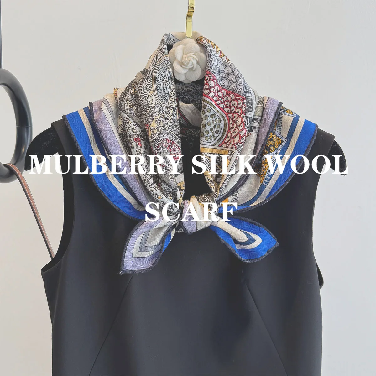 

100% натуральный шелковый шерстяной шарф, шаль, роскошная женская бандана, хиджаб, квадратные шарфы, пончо, повязка для волос, шейный платок, головной платок 62 см