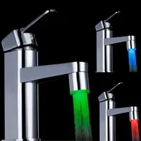 Novelty Design 7 Color RGB Colorful LED Light Water Glow Faucet Tap Head Home Bathroom Decoration Stainless Steel Water Tap