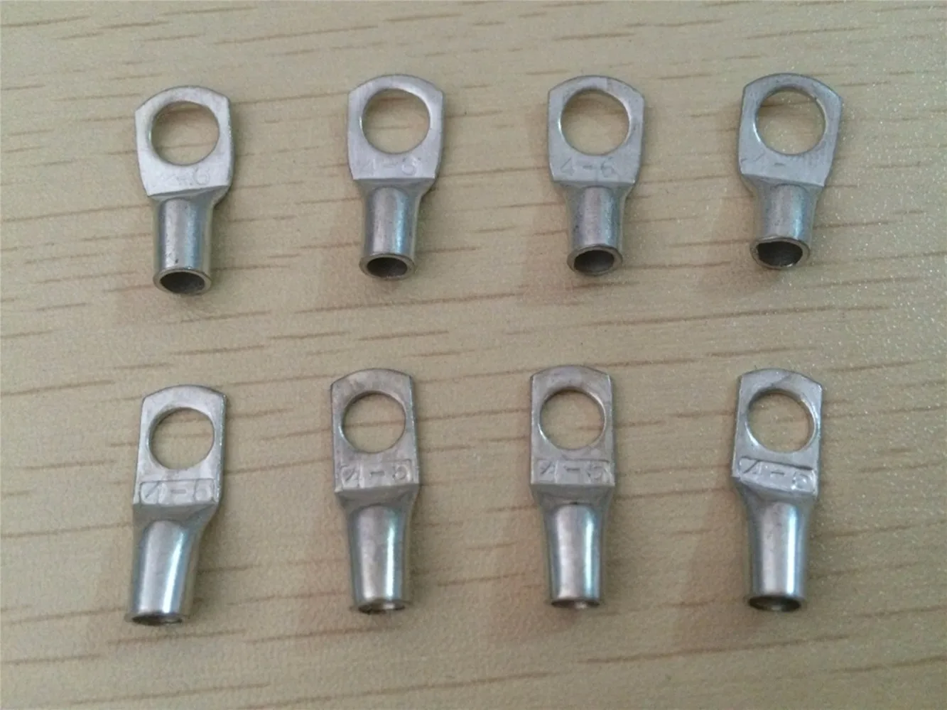 100pcs SC4-4 SC4-5 SC4-6 Tin Plated Copper Cable lugs Terminal Connector Copper Wiring Terminal Copper Nose Snapshot