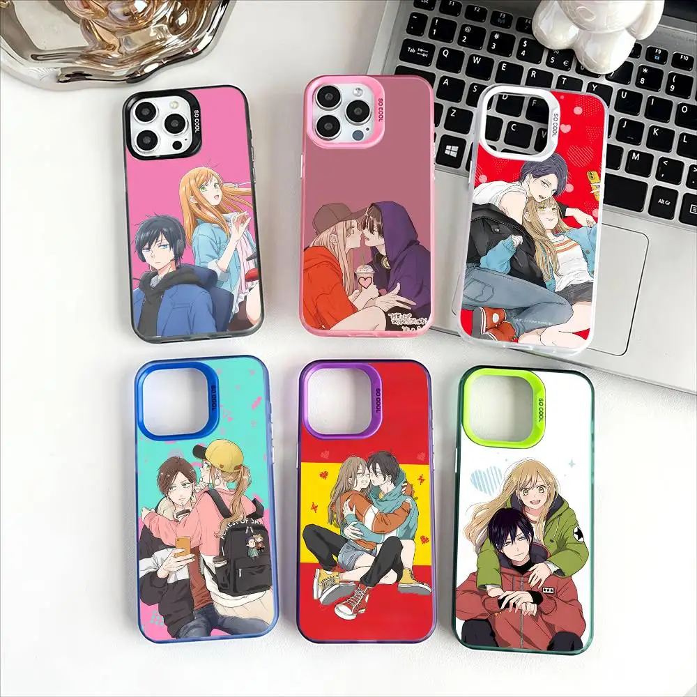 Чехол для телефона My Love Story Y-Yamada K-Kun Lv999 для iPhone 17, 16, 15, 14, 13, 12, Pro Max Plus, разноцветный, матовый, посеребренный, защитный