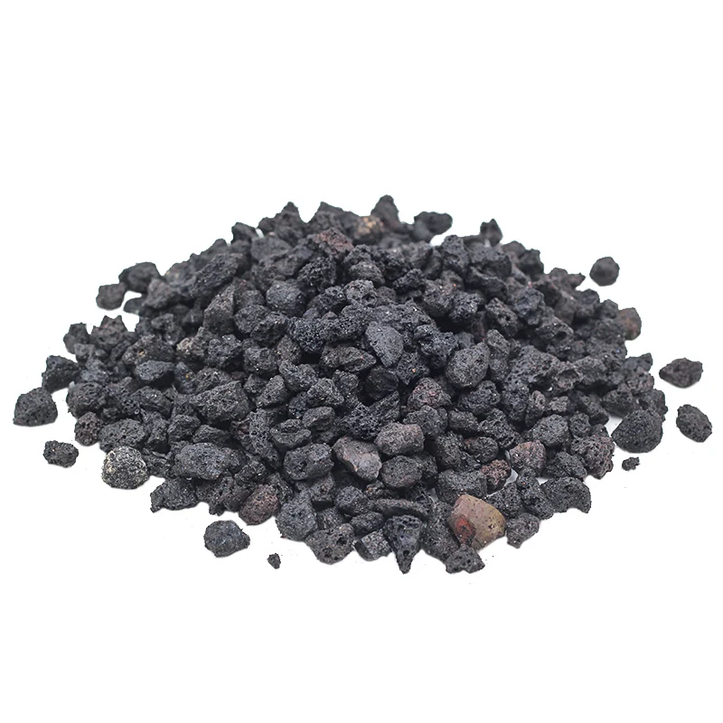 1kg black Volcanic rock Aquarium Substrate nutrient soil particles for landscaping filter material in fish tank