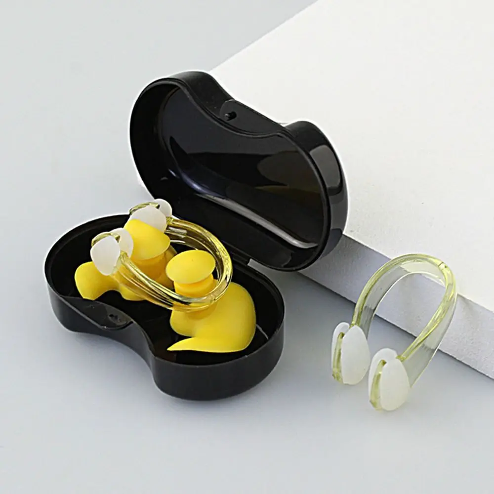Silicone Earplug Nose Clip Suit with Case Multicolor Swimming Earplugs Set Soft Sport Supplies Ear Plugs