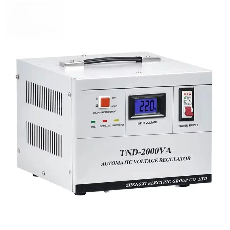 TND Intelligent Automatic Voltage Stabilizer Regulator 1.5KVA to 3KVA Single Phase 220VAC AVR Servo with LCD Display SVC