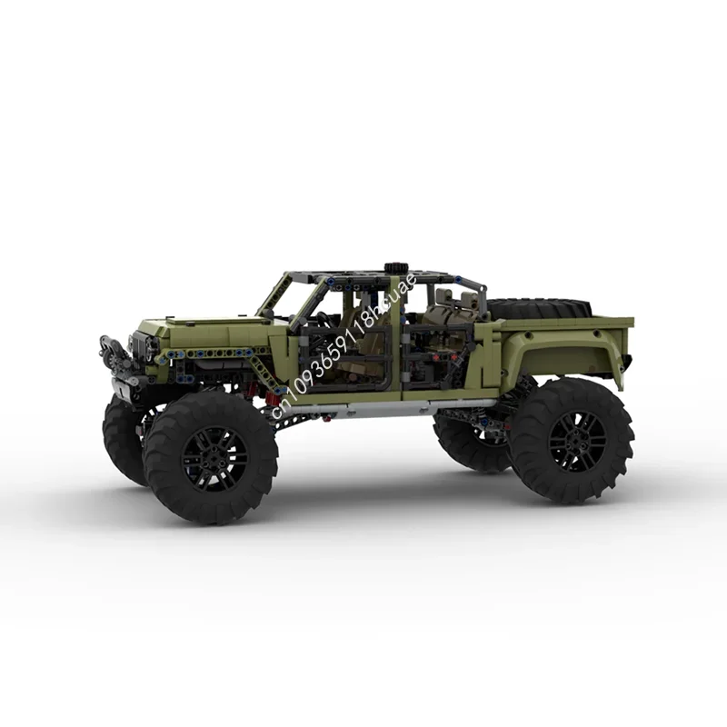 1855PCS MOC Transporter Jeep Wrangler Bruiser Technology Model Building Blocks Stacking Bricks Creative Kid Toy Gift Educational