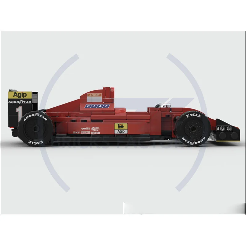 MOC-230603 Nieuwe Formule F1-90 Racewagen Bouwstenen Model 186 Onderdelen MOC Creatieve Jongens Kinderen Verjaardag Bouwstenen Speelgoed gift
