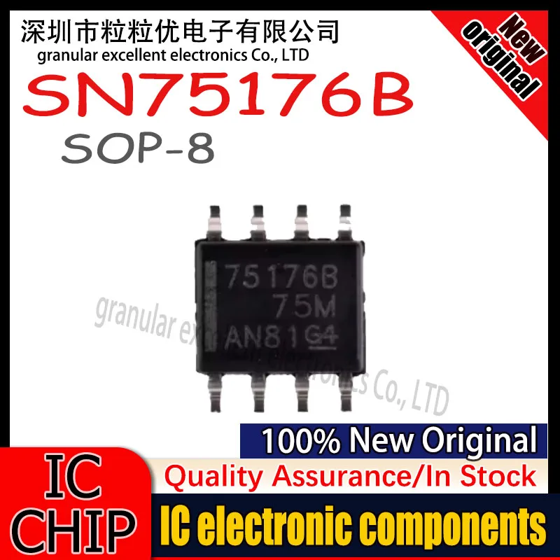 5/PCS New Original SN75176BDR SN75176B 75176B SOP8 transceiver chip In Stock