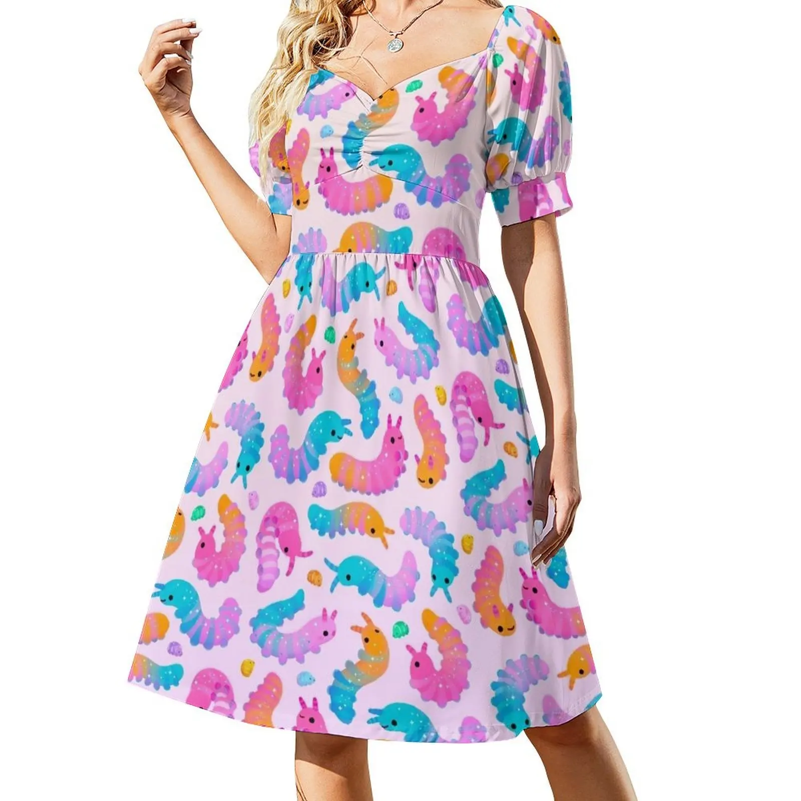 

Sour velvet worm Short Sleeved Dress dress for women 2025 birthday dress