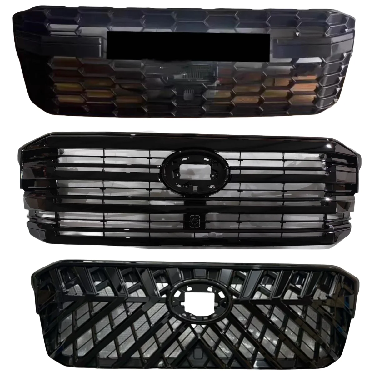 

Front Bumper grill for Toyota Land Cruiser LC300 22-25 modified Black grille net radiator Car accessories