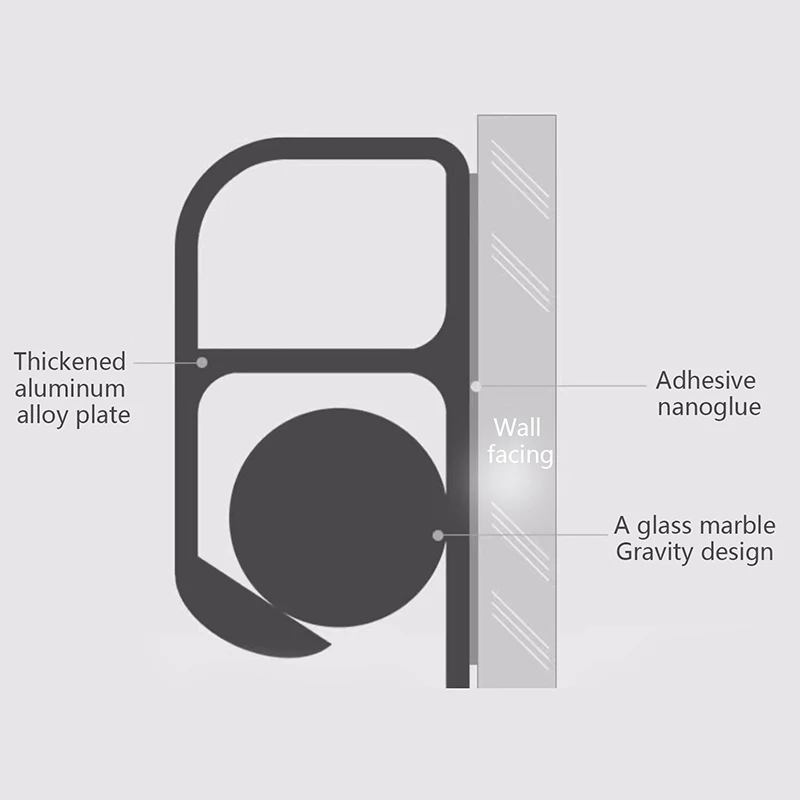 سبائك الألومنيوم الحائط لاصقة الإخراج قائمة استلام كليب معلقة تذكرة الطلب فاتورة ورقة QR حامل مطعم القائمة كليب