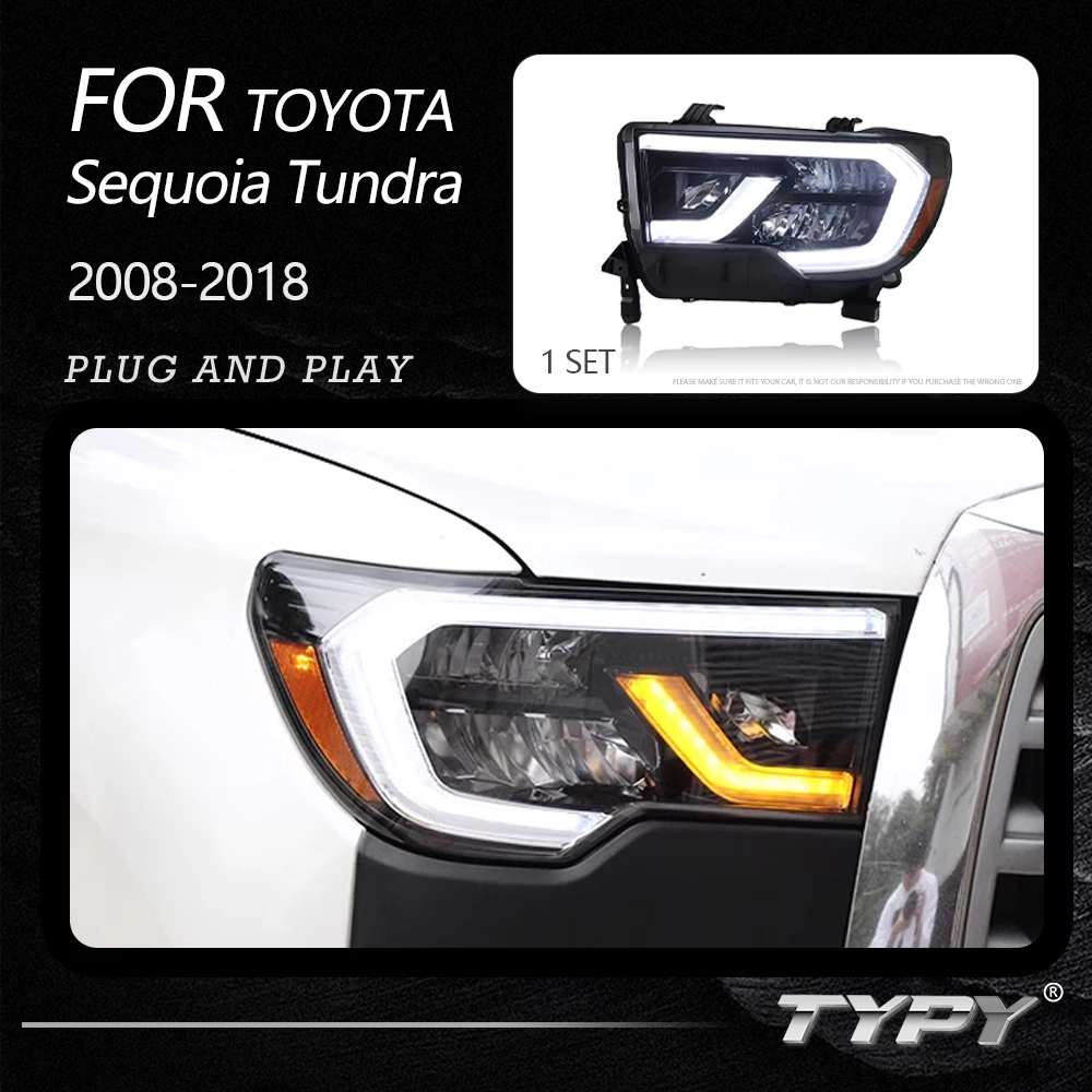 

TYPY Car Headlights For Toyota Tundra 2008-2018 Sequoia LED Car Lamps Daytime Running Lights Dynamic Car Accessories