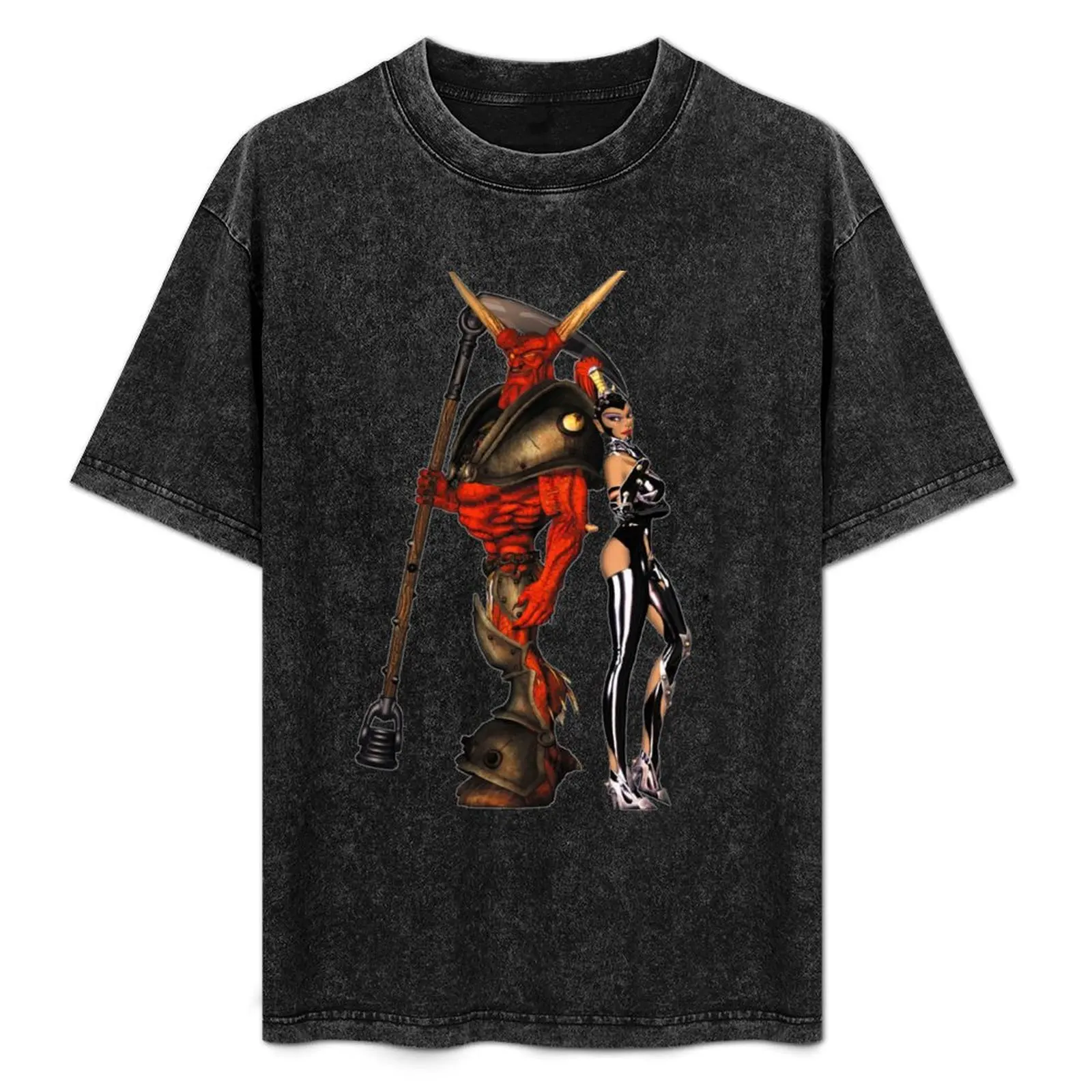 Dungeon Keeper 2 - Horny the Horned Reaper and the Dark Mistress T-Shirt Plus Size All Match Tee Shirt