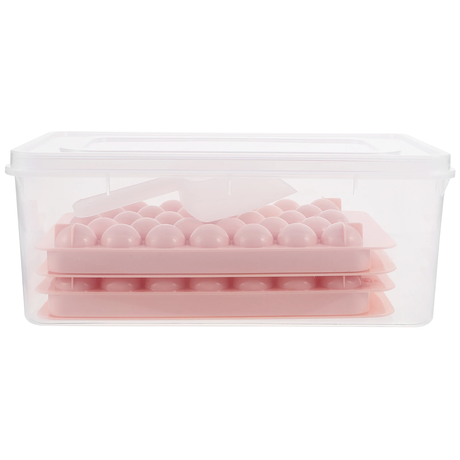 

33 Grid Ice Cube Trays Set Round ABS Blue 2 Layers Box Spoon Cover Mold for Drinks Cooling Party Kitchen Bar