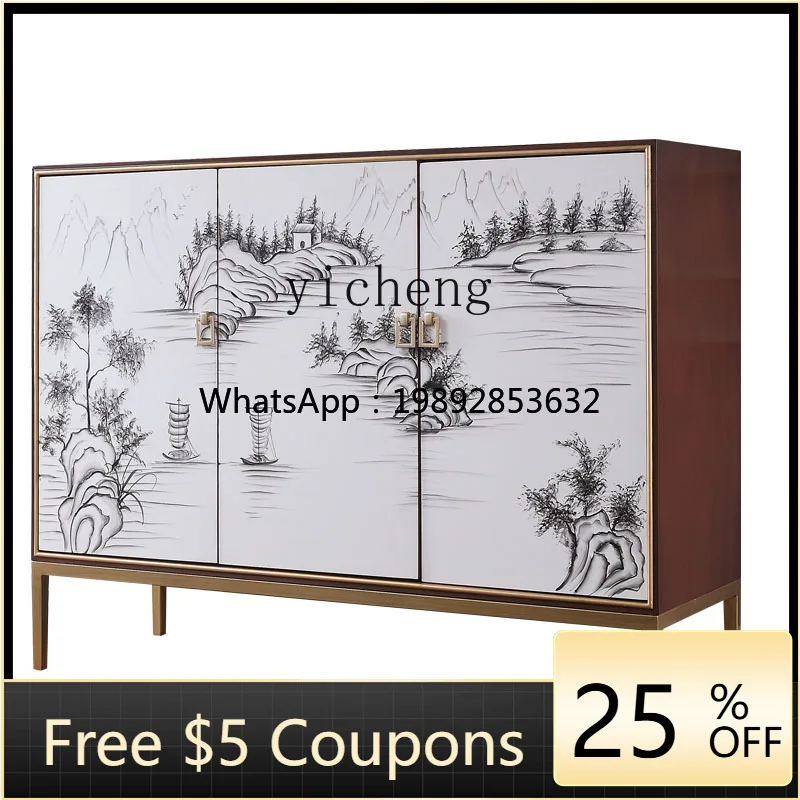 

BB entrance entrance cabinet Entry door partition living room light luxury storage cabinet Painted bucket cabinet