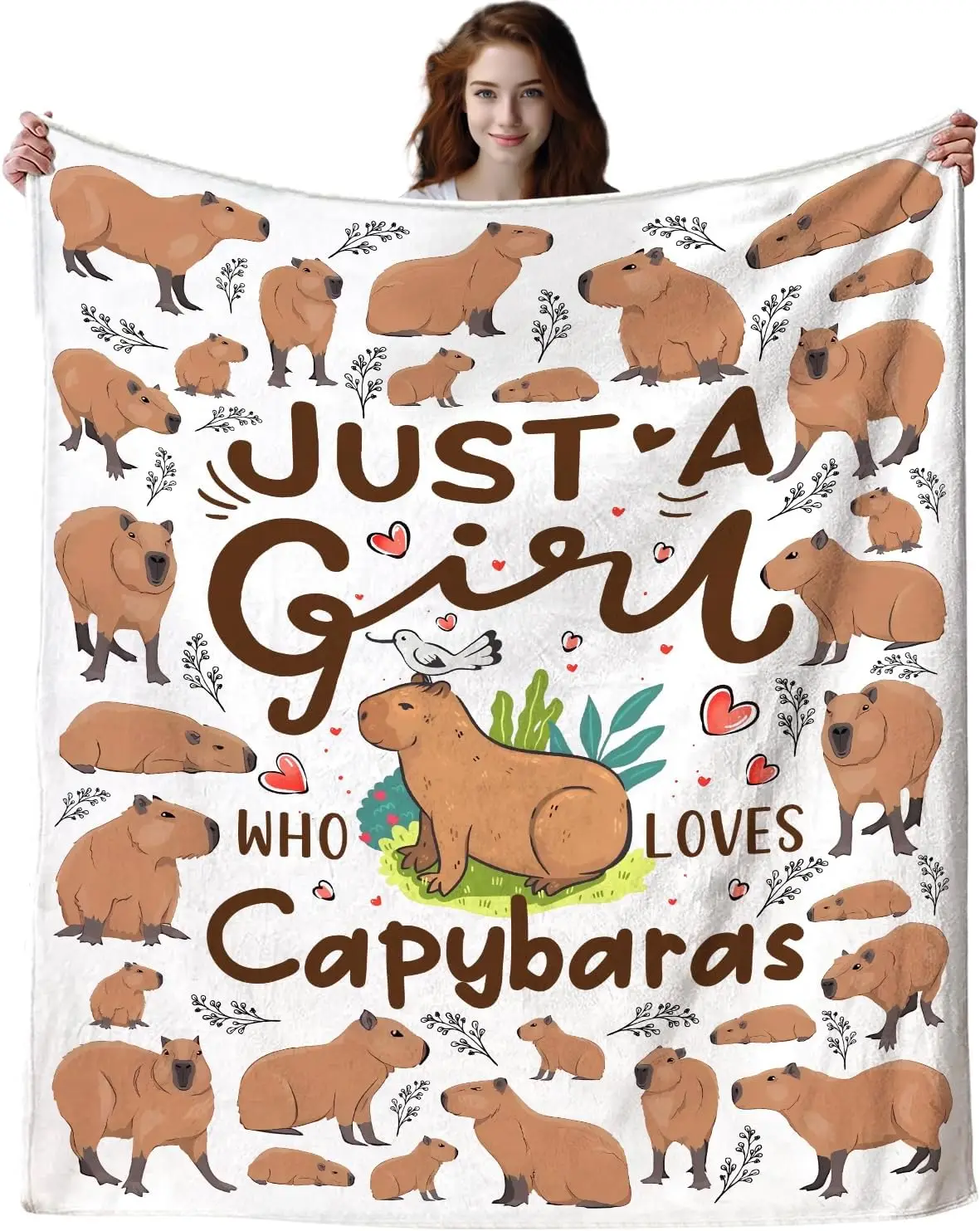 

Одеяло с капибарой для женщин, девочек и детей, вещи для капибаров, одеяла с животными, тематические подарки для капибаров