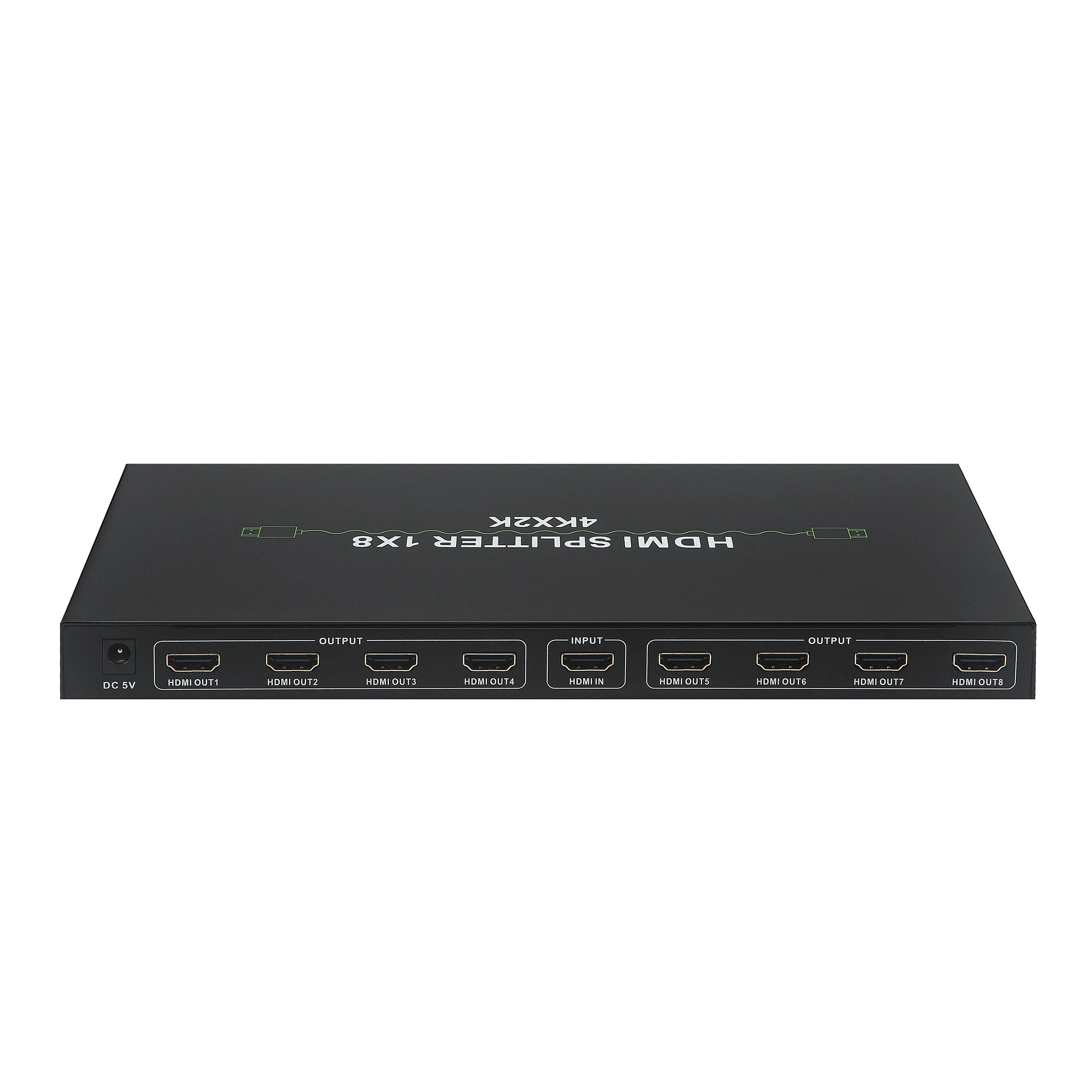 1-In 8-Out Audio-Video Processing Splitter Supports HDCP1.4 4K30HZ Downward Compatible Multi-screen Video Controller