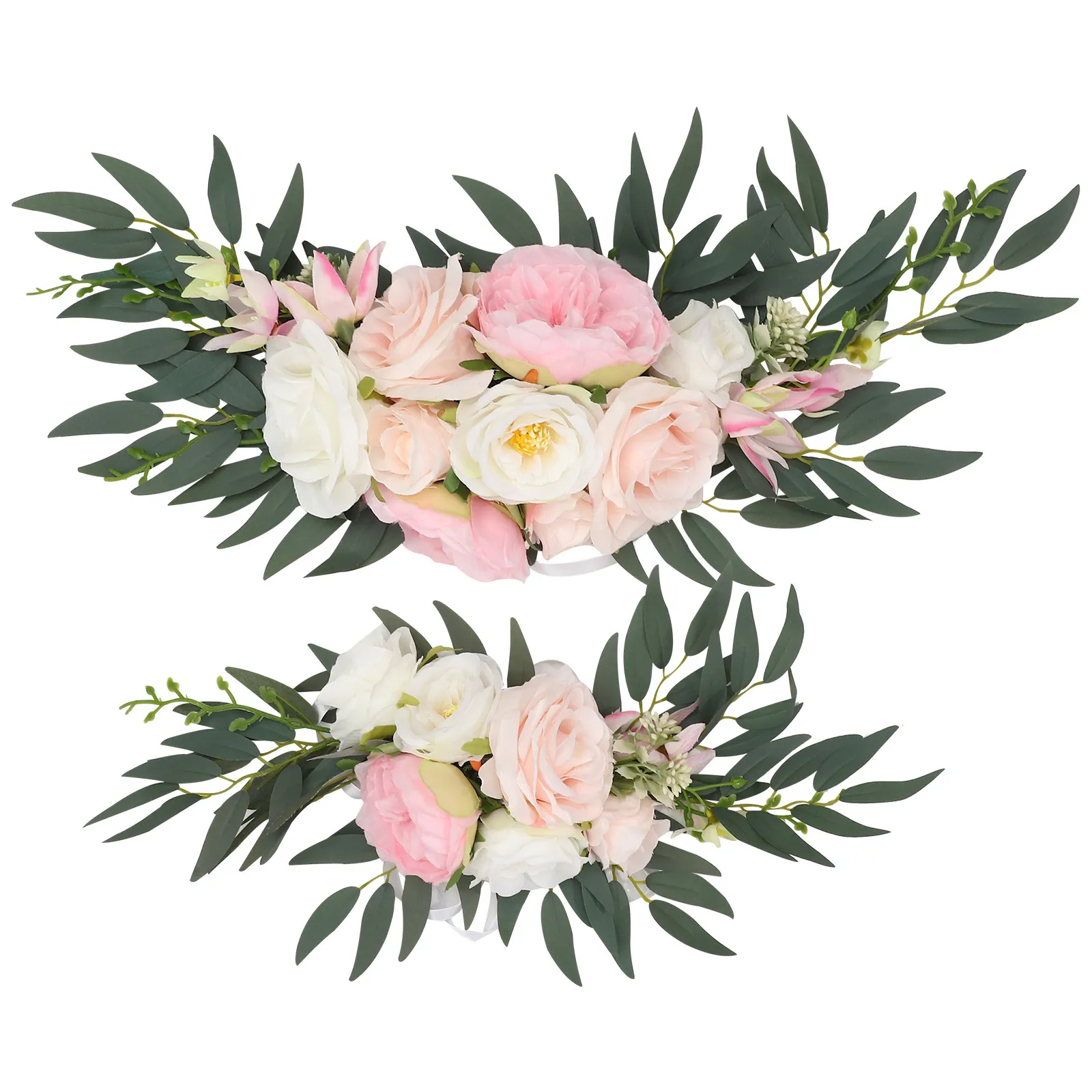 

2 шт. Искусственные цветочные декорации премиум-класса для свадебной арки, гирлянда из искусственных цветов для церемоний, приветственных табличек и вечеринок