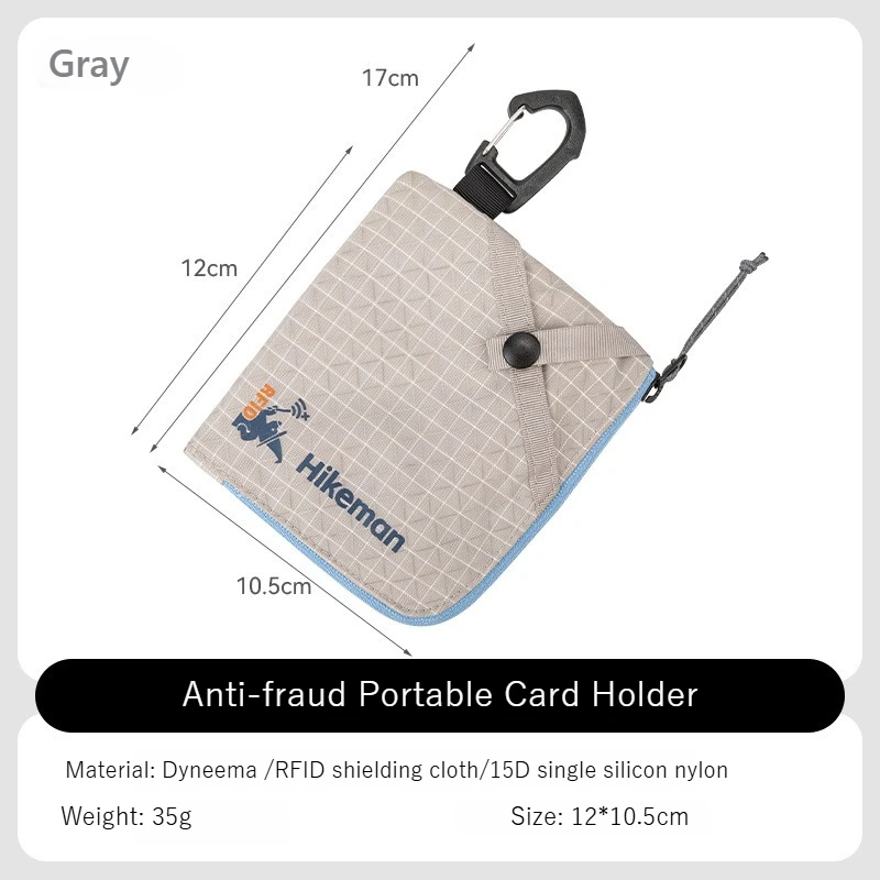 HIKEMAN RFID Blocking Passport Holder Double-Sided Anti-Theft Sandwich Wallet With UHMWPE Fiber For Travel ID Cash Organizer
