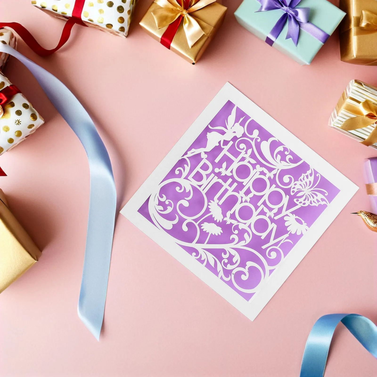 

10Pcs Elegant European Style Butterfly Floral Birthday Greeting Cards for Women Girls Romantic Handmade Cutout Celebration Cards