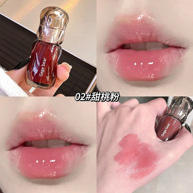 Gelee Spiegel Lip Glasur Kristall Glanz Lip Tint Nicht-stick Lip Tint Anhaltende Kosmetische Flüssigkeit Feuchtigkeitsspendende Make-Up Luxus Frau