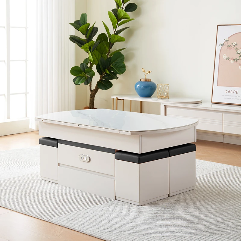 

Creative multi-functional coffee table dining table dual-purpose electric lifting small apartment folding
