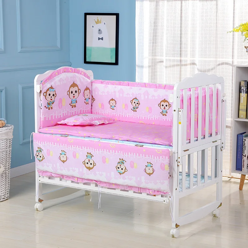 5 pz/set biancheria da letto infantile Set cotone neonato culla paraurti letto di sicurezza recinzione protettore Baby Room Decor biancheria da