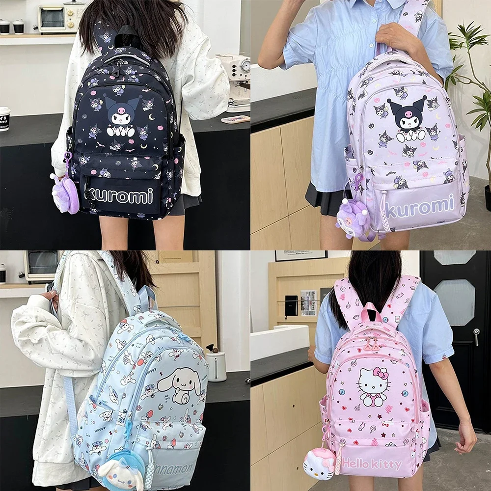 

Sanrio Hello Kitty Backpack Kuromi Cinnamoroll Cute Backpack Cartoon Anime Schoolbag Bag GirCasual Travel Commute Festivals Gift