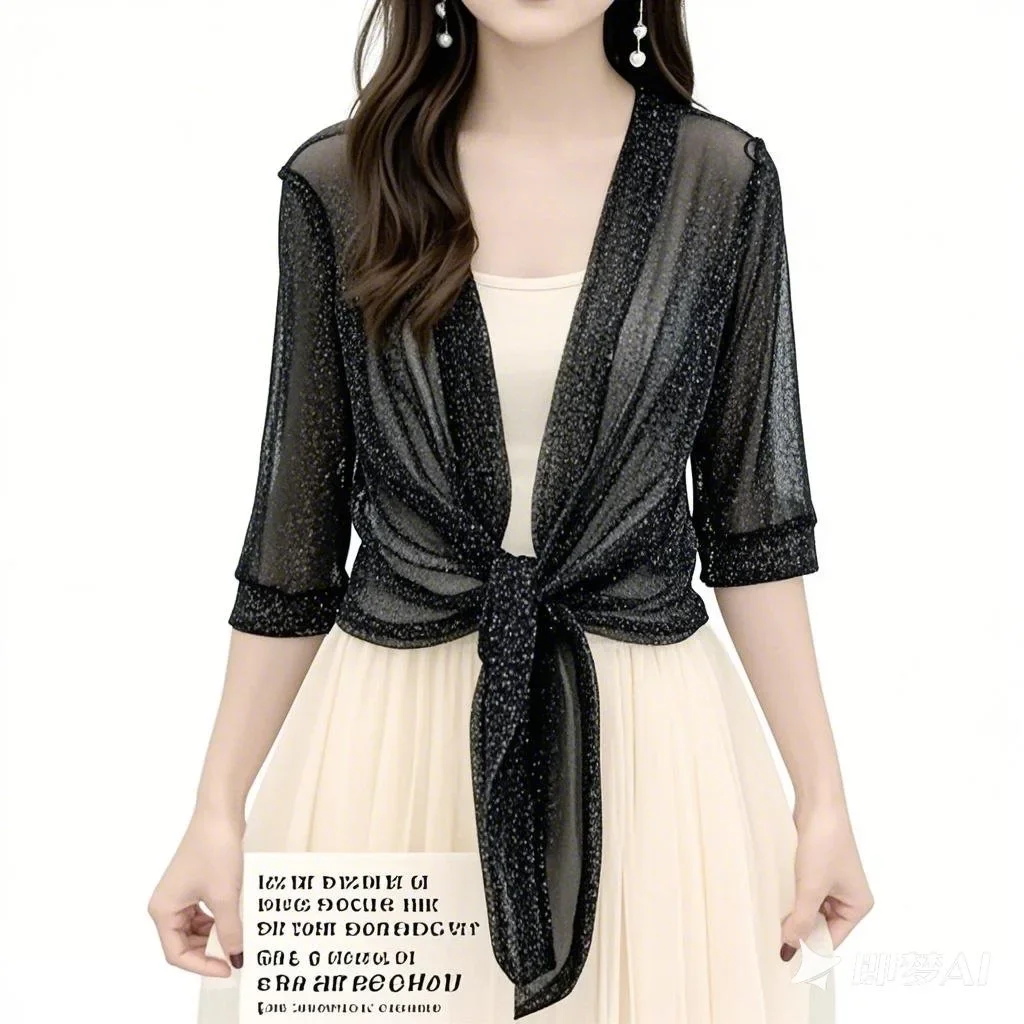 Breathable Plus Size Lace Cropped Shrug Cardigan Women's Summer Oversized Mesh Cover Up Bolero Beach Outerwear Women Tops