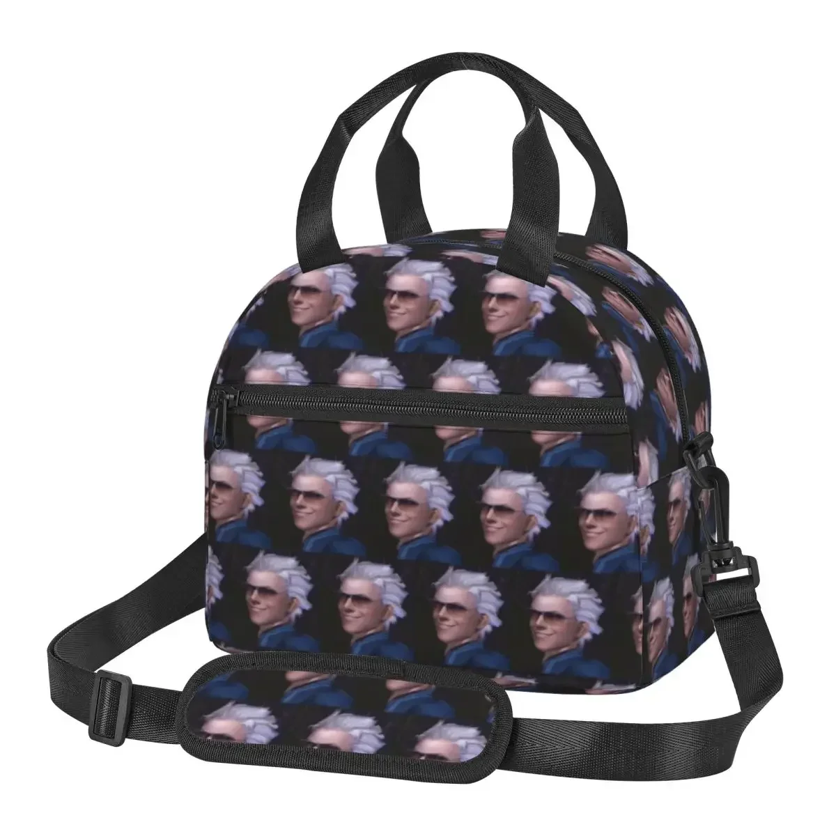 Vergil From The Devil May Cry Series Insulated Lunch Bag for Women Bento Storage Food Boxes Cooler Thermal Lunch Box Tote