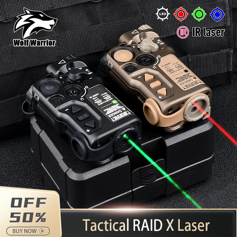 Tactical RAID-X Metal Laser IndicatorRed Green Blue IR Laser Aiming light weapon Hunting accessories For 20mm Picatinny Rail